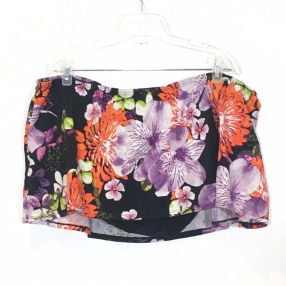 Cacique Other - [Cacique] Lane Bryant Floral Plus Size Swim Skirt